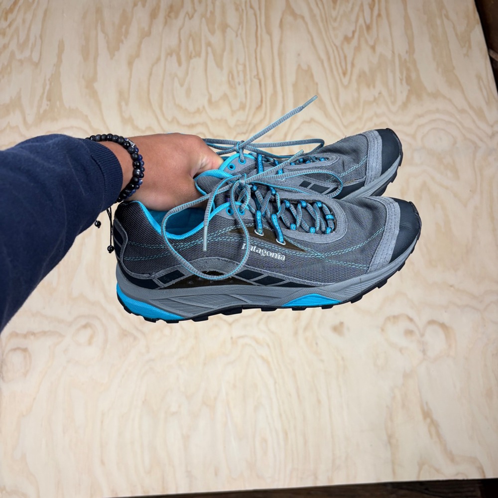 Patagonia Tsali Narwahl Grey Blue Trail Running Shoes Womens 9.5 T80658